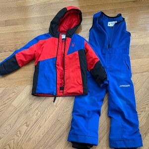 Spyder Red and Blue Kids' Ski Outfit